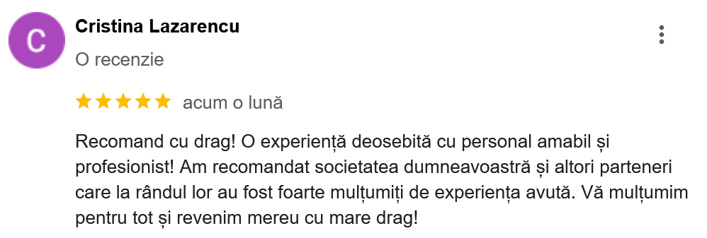 Cristina Lazarescu certificare iso